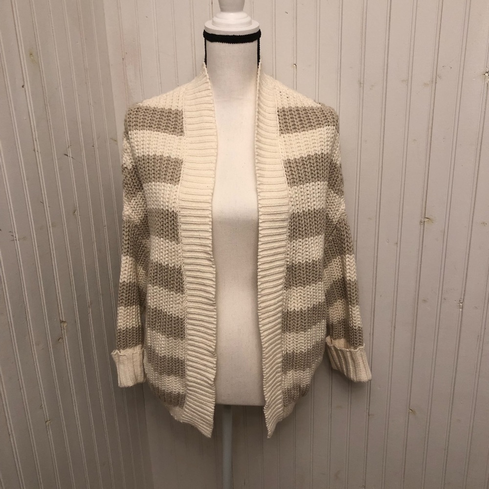 Express chunky striped sweater/cardigan